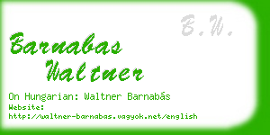 barnabas waltner business card