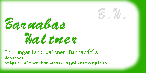 barnabas waltner business card